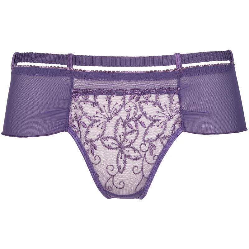 Axami Miami Vibe Purple Sheer Lace Brazilian Thong Panty-2