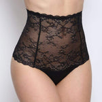 Orhideja Stunner Sheer Lace Ultra High Waist Panty Navy Blue-0