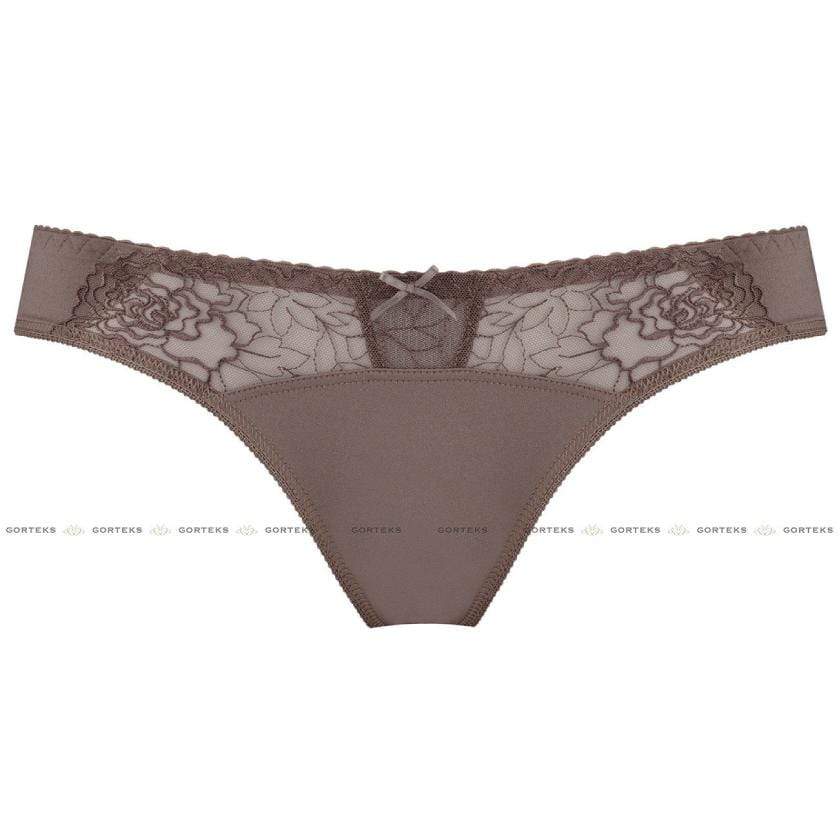 Gorteks Pamela Mocha Sheer Low Rise Bikini Panty-4