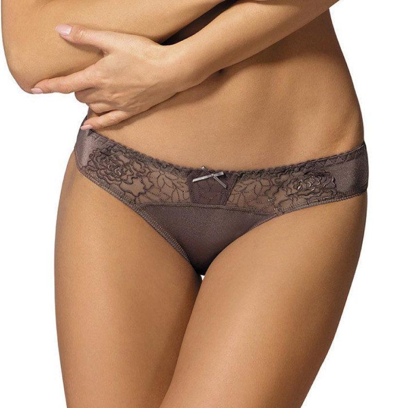 Gorteks Pamela Mocha Sheer Low Rise Bikini Panty-0