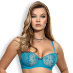 Sheer Mesh Balconette Bra Sawren Twist-0