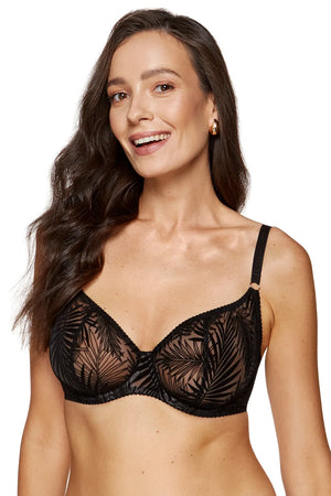 Sheer Mesh Plunge Bra Gorteks Mare-0