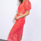 UNFORGETTABLE ICON WOVEN LACE TOP AND SKIRT SET