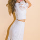 UNFORGETTABLE ICON WOVEN LACE TOP AND SKIRT SET