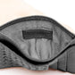 Deux Mains Slim ID Case in black, interior view with ID window and card slots