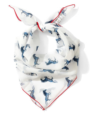 Mustangs Chiffon Scarf | 20" Square Scarf