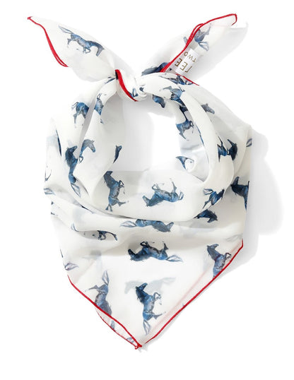 Mustangs Chiffon Scarf | 20" Square Scarf