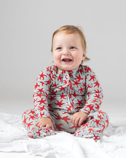 Starfish Bamboo Baby Pajamas – Zipper Footie