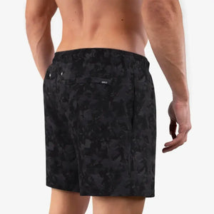Capelle Miami Street Camo Hybrid Swim Shorts with compression lining, featuring classic camo print on a stylish resort trunk.