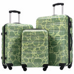HouseOfZazla 3-piece hard shell luggage set in 20, 24, and 28-inch sizes