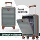 HouseOfZazla deluxe 5-piece hard-side luggage set in multiple colors with USB ports and TSA locks