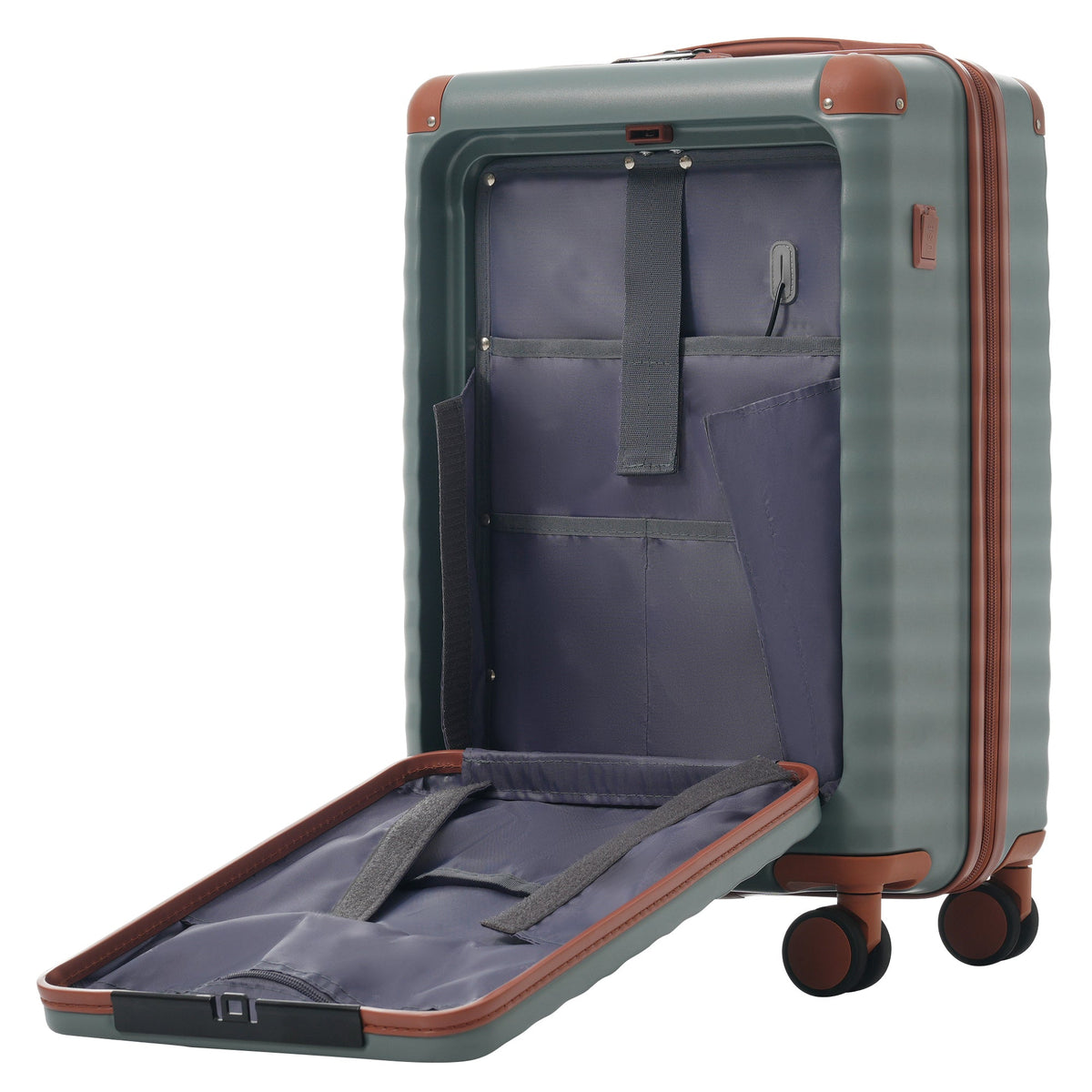 HouseOfZazla deluxe 5-piece hard-side luggage set with USB charging port and TSA locks in multiple colors