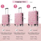 HouseOfZazla hardshell 3-piece spinner luggage set with TSA lock