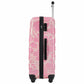 HouseOfZazla hardshell 3-piece spinner luggage set with TSA lock, shown in multiple sizes