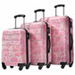 HouseOfZazla hardshell 3-piece spinner luggage set with TSA lock