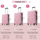 HouseOfZazla hardshell 3-piece spinner luggage set with TSA lock