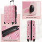HouseOfZazla hardshell 3-piece spinner luggage set with TSA lock、】【
