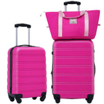 HouseOfZazla pink hardshell luggage set with 2 pieces and TSA locks
