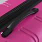 HouseOfZazla pink hardshell luggage set with two pieces and TSA locks