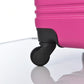HouseOfZazla pink hardshell luggage set, 2 pieces with TSA locks