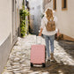 HouseOfZazla 5-piece hardside luggage set with carry-on, expandable suitcases, bags, spinner wheels and TSA locks
