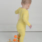 Yellow Bamboo Baby Pajamas – Zipper Footie