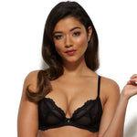 Sheer Plunge Bra Gossard Superboost Lace Black-0