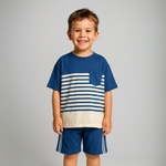 Classic Stripes Oversize Short Set-0