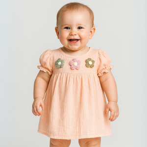 Summer Bloom Girls Cotton Dress - Farnelli