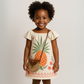 Tropical Isla Girls Linen Dress - Farnelli
