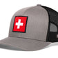 Switzerland Flag International Trucker Hat  |  Swiss Snapback