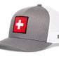 Switzerland Flag International Trucker Hat  |  Swiss Snapback