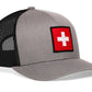 Switzerland Flag International Trucker Hat  |  Swiss Snapback