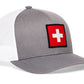 Switzerland Flag International Trucker Hat  |  Swiss Snapback