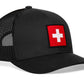 Switzerland Flag International Trucker Hat  |  Swiss Snapback