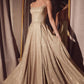 Ladivine Amoris T213 Sleeveless Spaghetti Strap A-Line Glitter Gown
