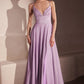 Ladivine Amoris T214 Sleeveless Spaghetti Strap A-Line Glitter Gown