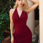 Amoris T218 Long Halter Neck Sleeveless Semi-Formal Evening Gown