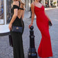 Astee T503 Off the Shoulder Halter Strap Fitted Stretch Dress