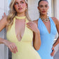 Astee T505 Sleek Halter Neck Fitted Stretch Gown