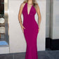 Astee T505 Sleek Halter Neck Fitted Stretch Gown