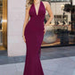 Astee T505 Sleek Halter Neck Fitted Stretch Gown