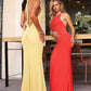 Astee T506 Multi-Way Adjustable Neckline Fitted Stretch Formal Dress