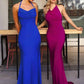 Astee T506 Multi-Way Adjustable Neckline Fitted Stretch Formal Dress