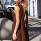 Astee T507 Sophisticated High Neckline Fitted Stretch Evening Dress