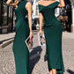 Astee T507 Sophisticated High Neckline Fitted Stretch Evening Dress