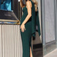 Astee T507 Sophisticated High Neckline Fitted Stretch Evening Dress