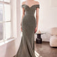 Ladivine Amoris T602 Off Shoulder Sweetheart Neck Fitted Prom Gown