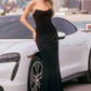Ladivine Amoris T702 Strapless Scoop Neckline Fitted Chiffon Dress
