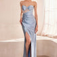 Ladivine Amoris T708 Strapless Fitted Satin Prom Gown